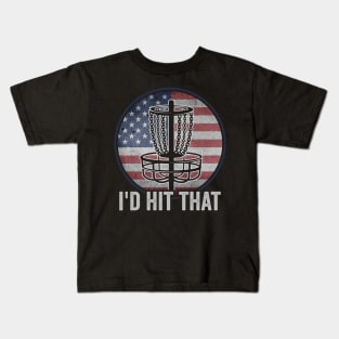 Id Hit That Funny Disc Golf Player Saying USA Kids T-Shirt